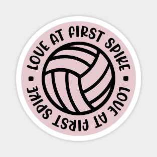 Love At First Spike Volleyball Girls Boys Cute Funny Magnet